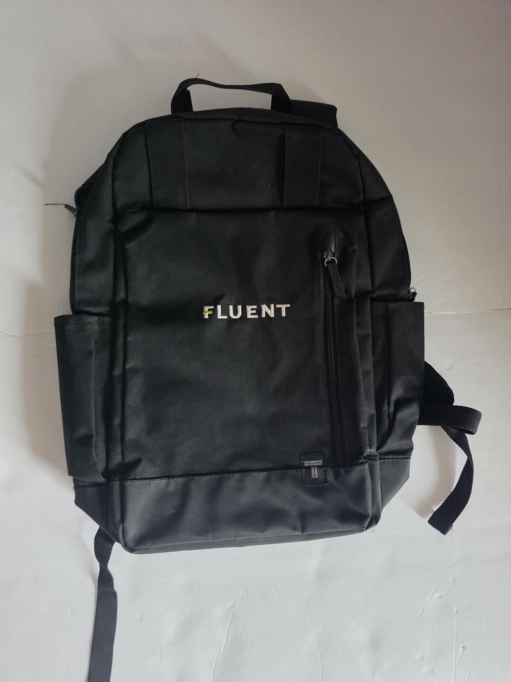 Fluent Black Multi-Pocket Tech Laptop Backpack